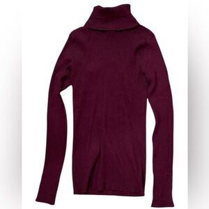 ❤️ $5 Bundled - Fashion Nova Women's Deep Burgundy Turtleneck Sweater